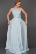 Длинное Вечернее Платье Светло-синий W6026