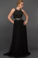 Длинное Вечернее Платье Черный W6026
