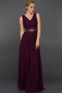 Длинное Вечернее Платье Пурпурный W6052