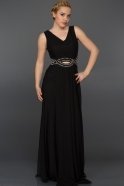 Длинное Вечернее Платье Черный W6052