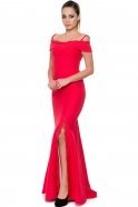 Длинное Вечернее Платье красный ABU125