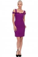 Короткое Вечернее Платье Пурпурный C8038