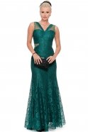 Длинное Вечернее Платье Изумрудно-зеленый J1181