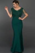 Длинное Вечернее Платье Изумрудно-зеленый W6022