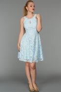 Короткое Вечернее Платье Синий DS264