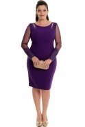Вечернее Платье Свободного Кроя Тёмно-пурпурный NZ8087