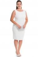 Вечернее Платье Свободного Кроя Белый NZ8095