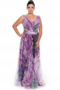 Длинное Свободное Вечернее Платье Пурпурный ST5238