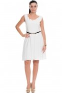 Короткое Коктейльное Платье Белый T2640