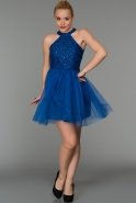 Короткое Вечернее Платье Принцесса Ярко-синий ES3578