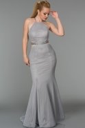 Длинное Вечернее Платье Серый ST9268