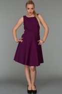Короткое Вечернее Платье Пурпурный W8020
