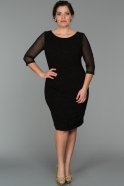 Короткое Свободное Вечернее Платье Черный AR36807