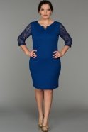 Короткое Свободное Вечернее Платье Ярко-синий ABK150