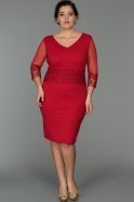 Короткое Платье Большого Размера красный AR36849
