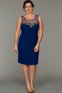 Короткое Свободное Вечернее Платье Ярко-синий DS298