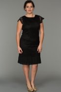 Короткое Свободное Вечернее Платье Черный N98503