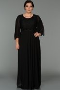 Длинное Свободное Вечернее Платье Черный NR5089