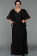 Длинное Свободное Вечернее Платье Черный NRB5090