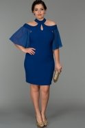 Короткое Свободное Вечернее Платье Ярко-синий ABK059