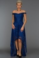 Вечернее Платье Короткое Спереди Длинное Сзади Ярко-синий C7286