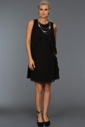 Короткое Вечернее Платье Черный DS104