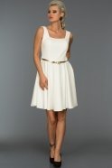 Короткое Вечернее Платье Белый ABK096