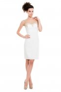 Вечернее Платье Свободного Кроя Белый O7716