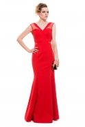 Длинное Вечернее Платье красный C7002