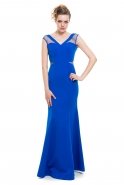 Длинное Вечернее Платье Ярко-синий C7002