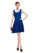 Короткое Вечернее Платье Ярко-синий C8000