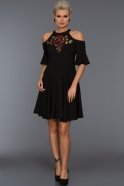Короткое Вечернее Платье Черный SS20882
