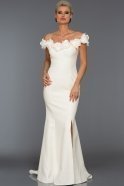 Длинное Вечернее Платье Белый ST9146