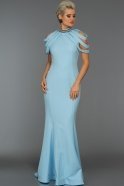 Длинное Вечернее Платье Синий T2814