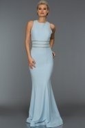Длинное Вечернее Платье Синий W6015