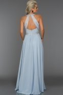 Длинное Вечернее Платье Синий W6057