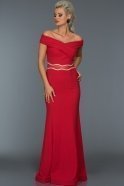 Длинное Вечернее Платье красный W6059