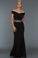 Длинное Вечернее Платье Черный W6059
