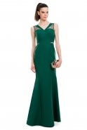 Длинное Вечернее Платье зелёный C7002