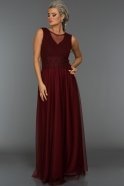 Длинное Вечернее Платье Бордовый AR36824