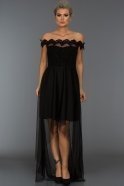 Вечернее Платье Короткое Спереди Длинное Сзади Черный AR38015