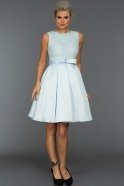Короткое Вечернее Платье Светло-синий BL2061