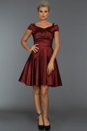 Короткое Вечернее Платье Бордовый AB8036