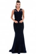 Длинное Вечернее Платье Темно-синий C7196