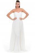 Длинное Вечернее Платье Сердечко Белый E3186