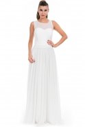 Длинное Вечернее Платье Белый E3187