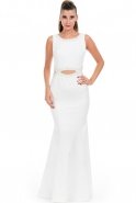Длинное Вечернее Платье Белый ABU084