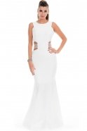 Длинное Вечернее Платье Белый ABU217
