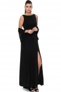 Длинное Вечернее Платье Черный ALY6054