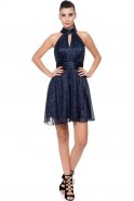 Короткое Вечернее Платье Темно-синий AN5599